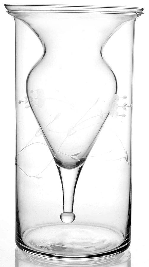 Heritage (2 Piece) Vase (10" Flower Base W/Flower Holder) by Princess House-1