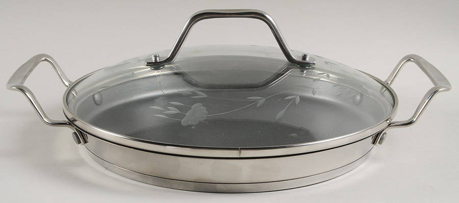 Heritage Nonstick Metal Griddle & Glass Lid by Princess House-1