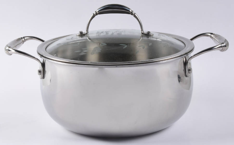 Heritage 6 Qt Stainless Dutch Oven & Glass Lid by Princess House-1