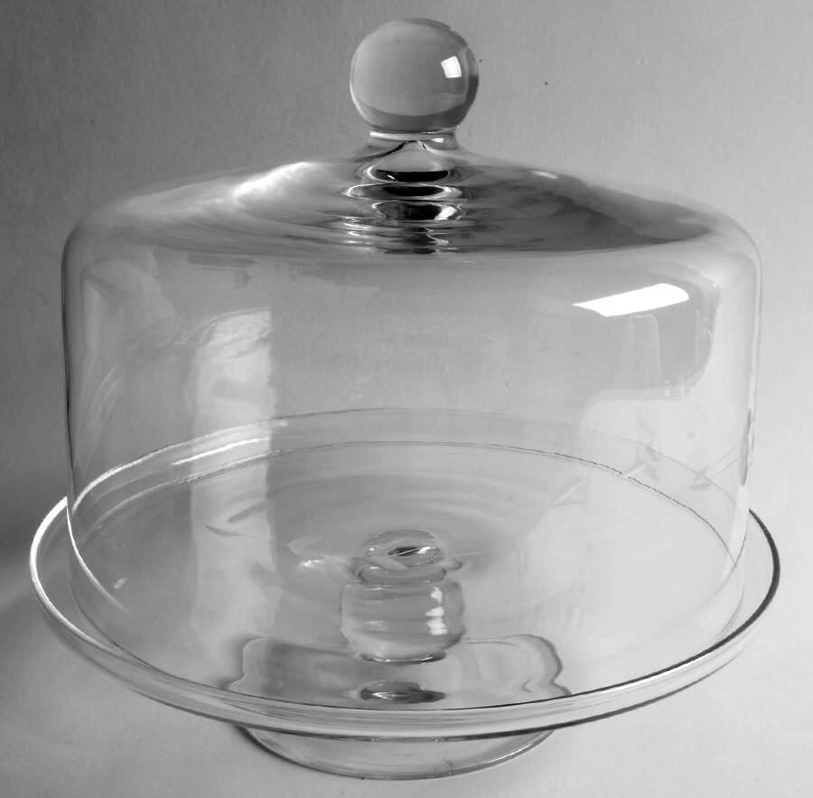 Heritage 11" Cake Stand/Pedestal & Dome by Princess House-1