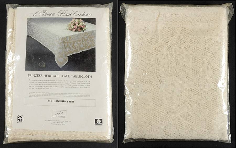 Heritage 64" X 84" Rectangular Lace Tablecloth by Princess House-1
