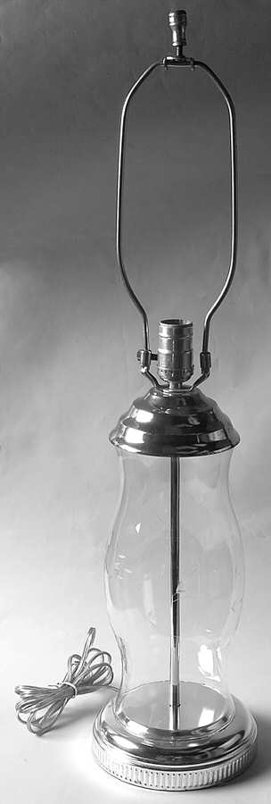 Heritage 28" Electric Lamp Base Chrome by Princess House-1