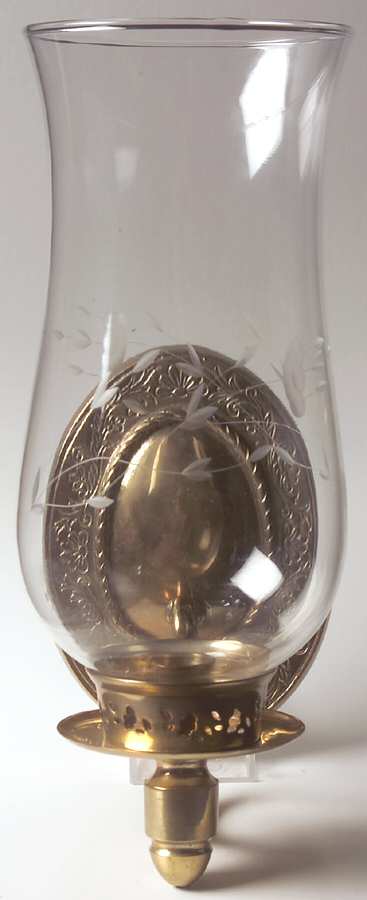 Heritage Wall Sconce w/Brass Base and Glass Globe by Princess House-1