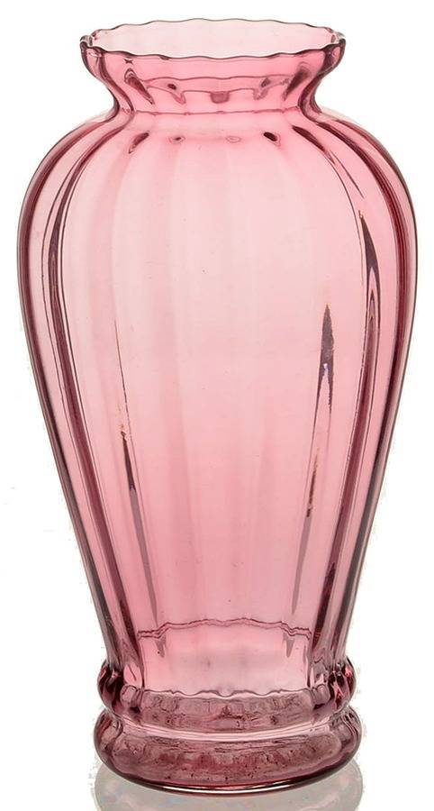 Cranberry 7" Flower Vase by Pilgrim Glass-1