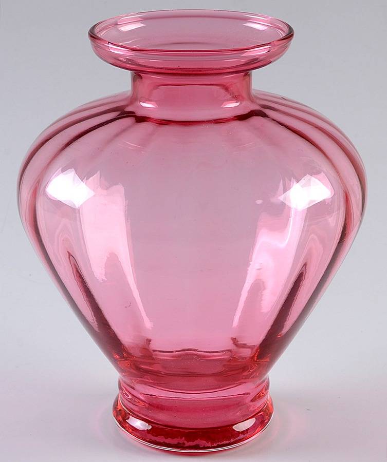 Cranberry 6" Flower Vase by Pilgrim Glass-1