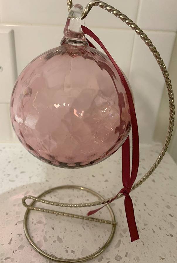 Cranberry Ornament by Pilgrim Glass-1