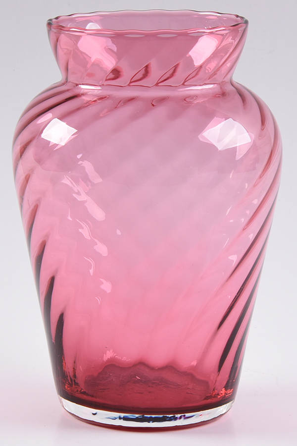 Cranberry 6" Flower Vase by Pilgrim Glass-1
