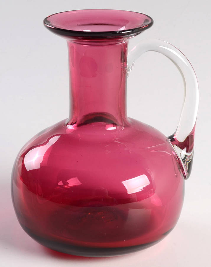 Cranberry Handled Vase by Pilgrim Glass-1