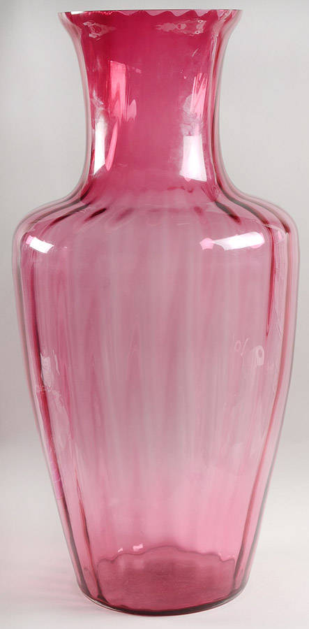 Cranberry 30" Delphi Vase by Pilgrim Glass-1
