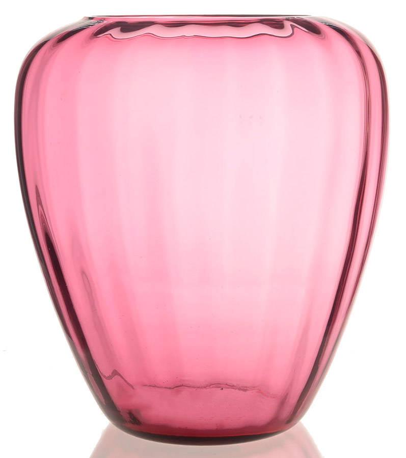 Cranberry 10" Flower Vase by Pilgrim Glass-1