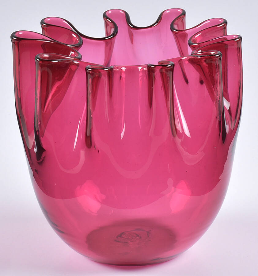 Cranberry 5" Rose Bowl by Pilgrim Glass-1