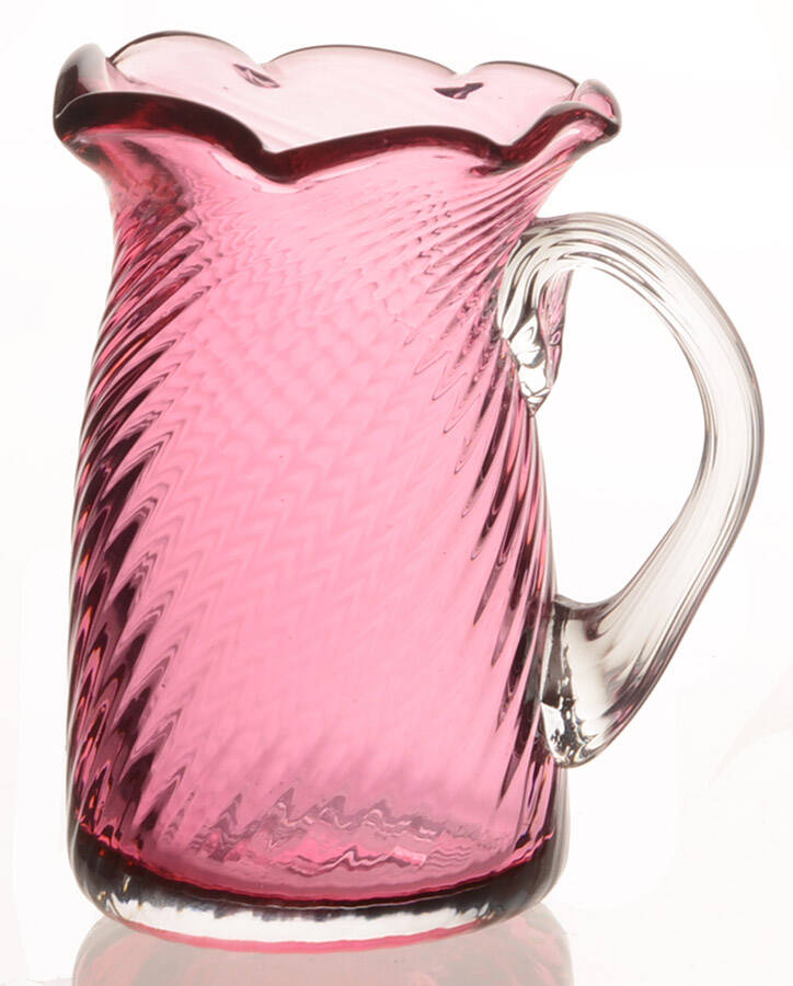 Cranberry Mini Creamer by Pilgrim Glass-1