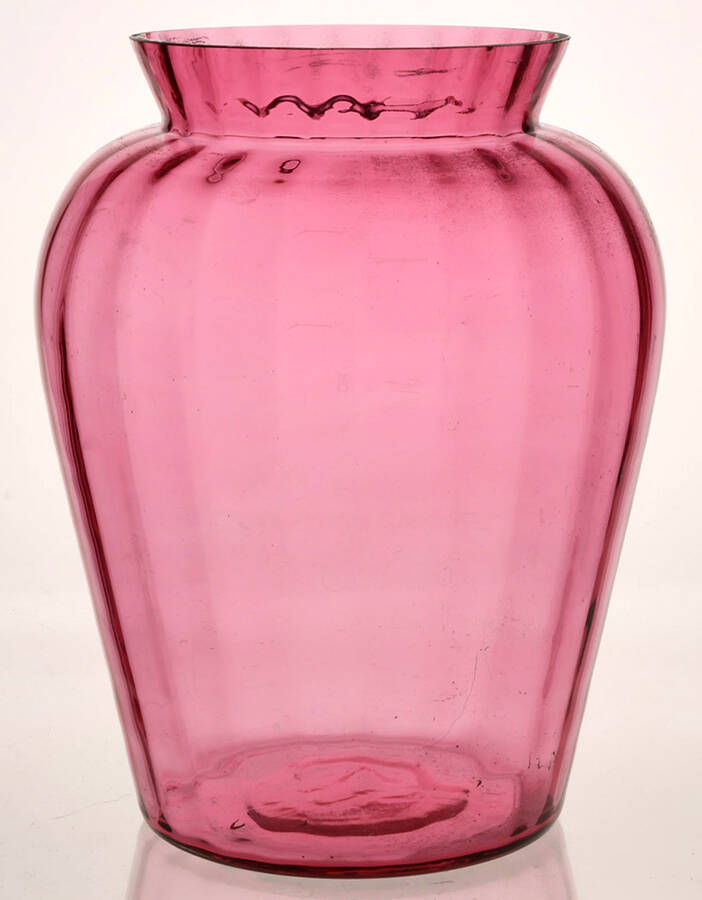Cranberry 7" Flower Vase by Pilgrim Glass-1