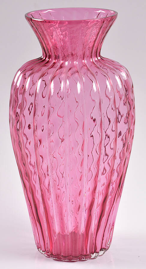 Cranberry 12" Flower Vase by Pilgrim Glass-1