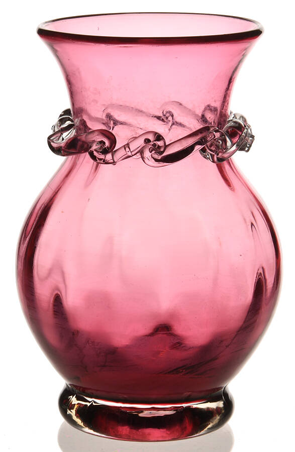 Cranberry 4" Bud Vase by Pilgrim Glass-1