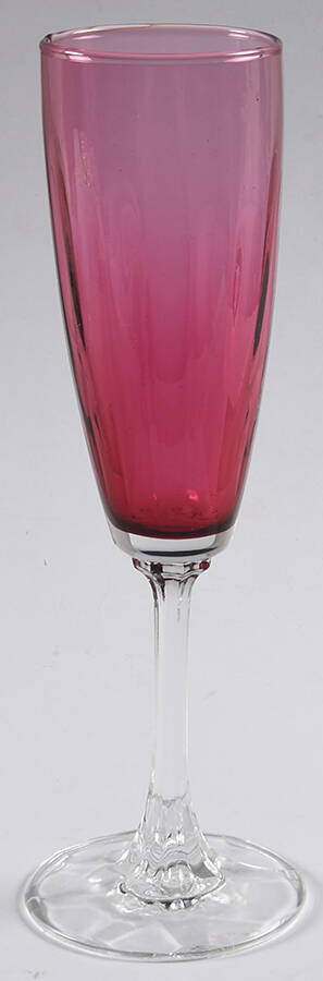 Cranberry Fluted Champagne by Pilgrim Glass-1