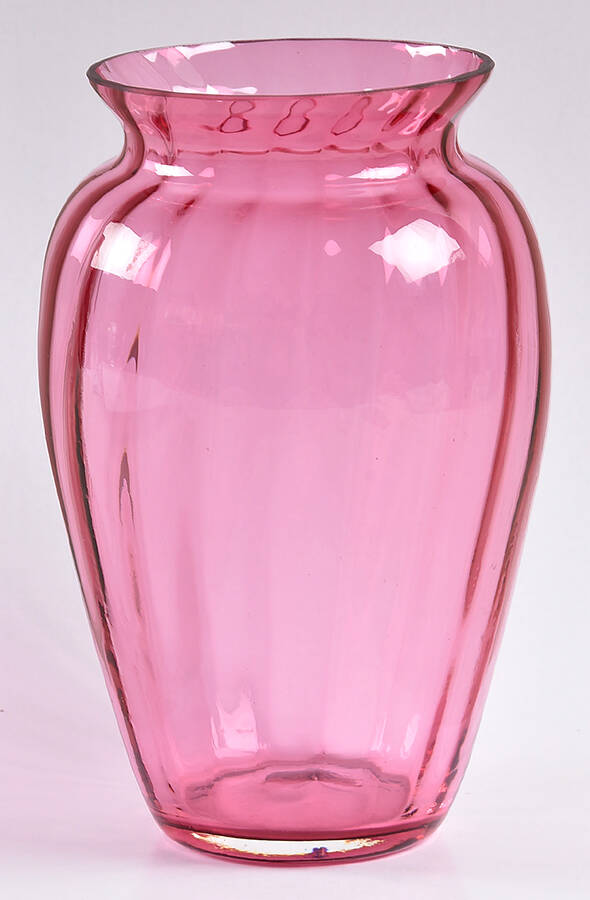 Cranberry 7" Flower Vase by Pilgrim Glass-1