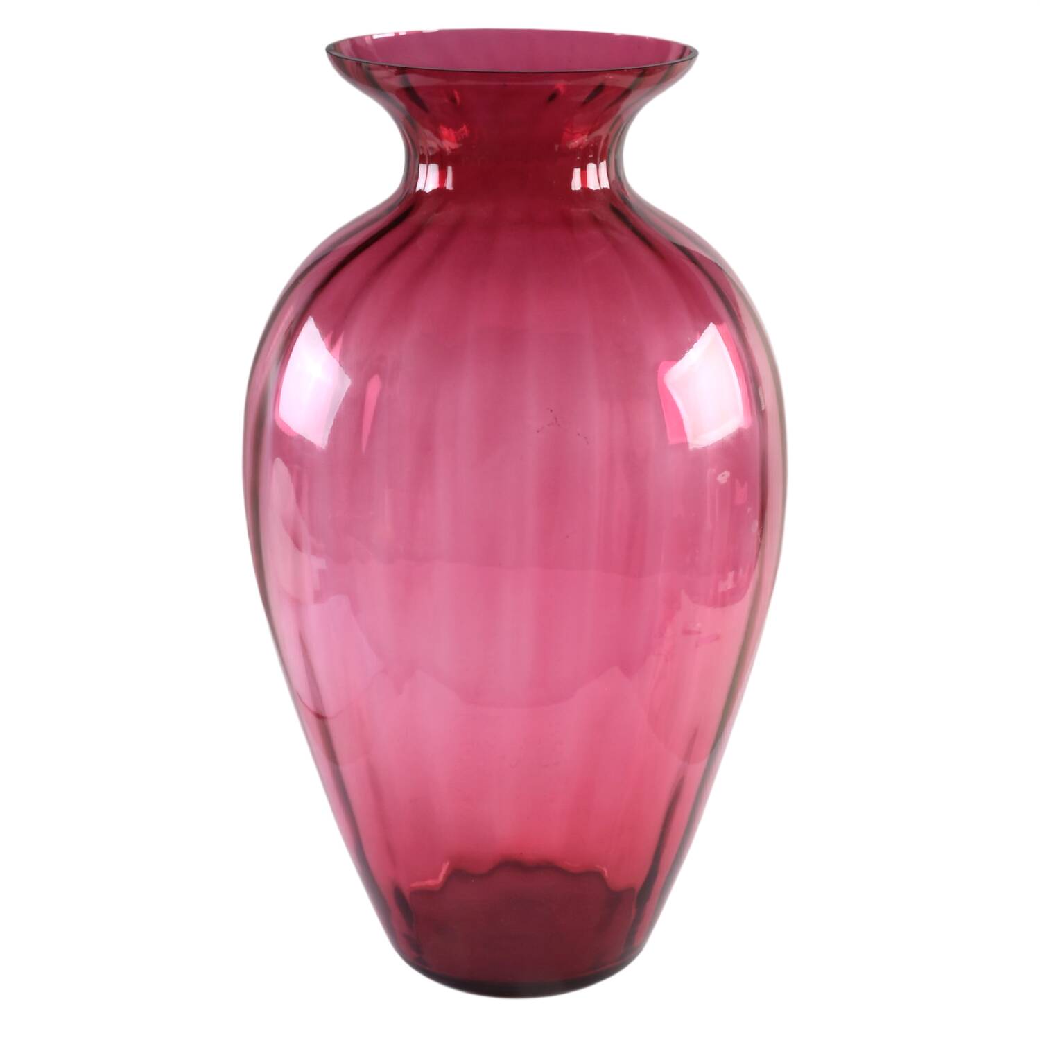 Cranberry 23" Flower Vase by Pilgrim Glass-1