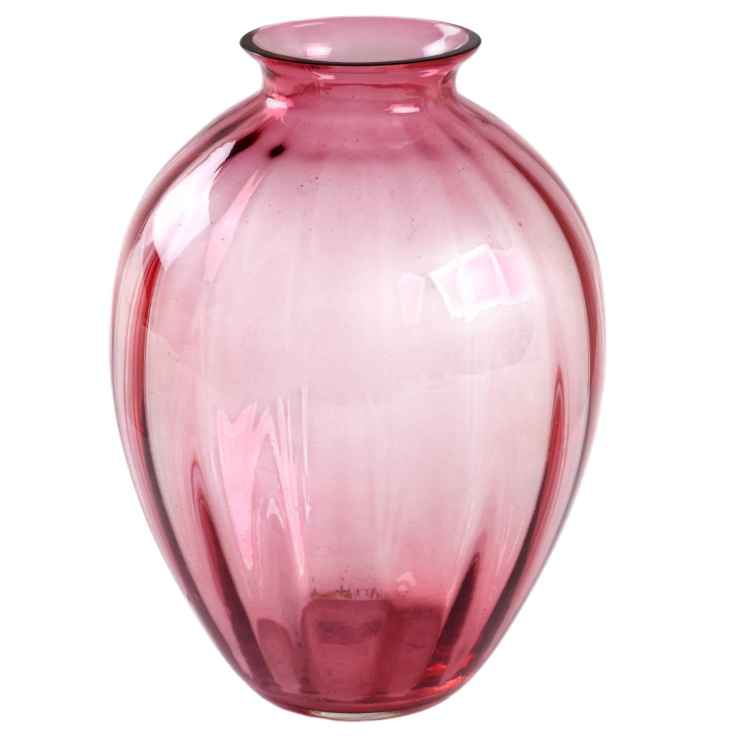 Cranberry 6" Flower Vase by Pilgrim Glass-1