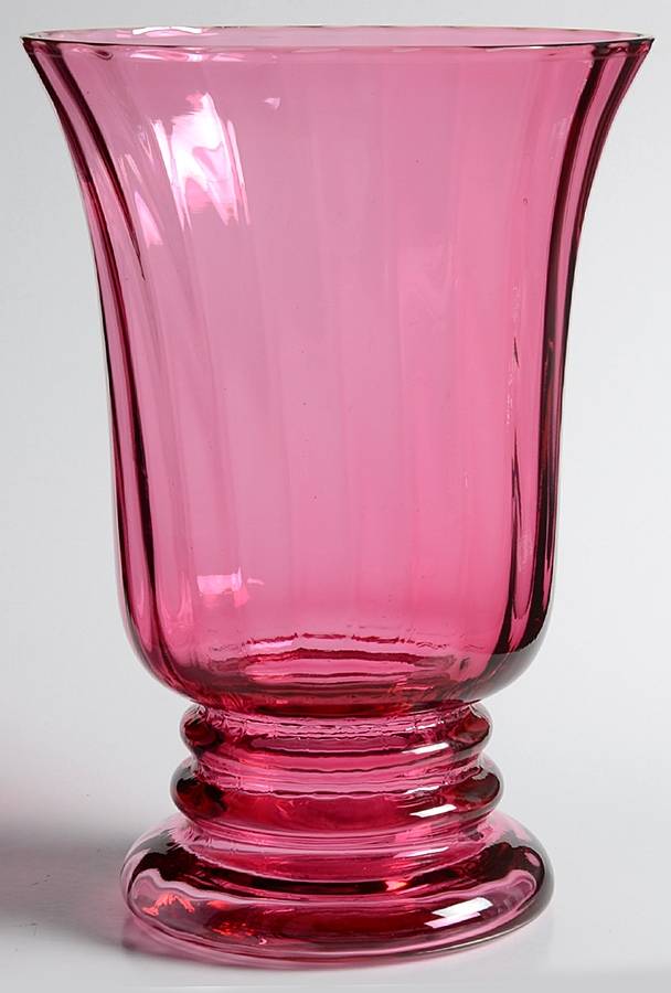Cranberry 8" Flower Vase by Pilgrim Glass-1