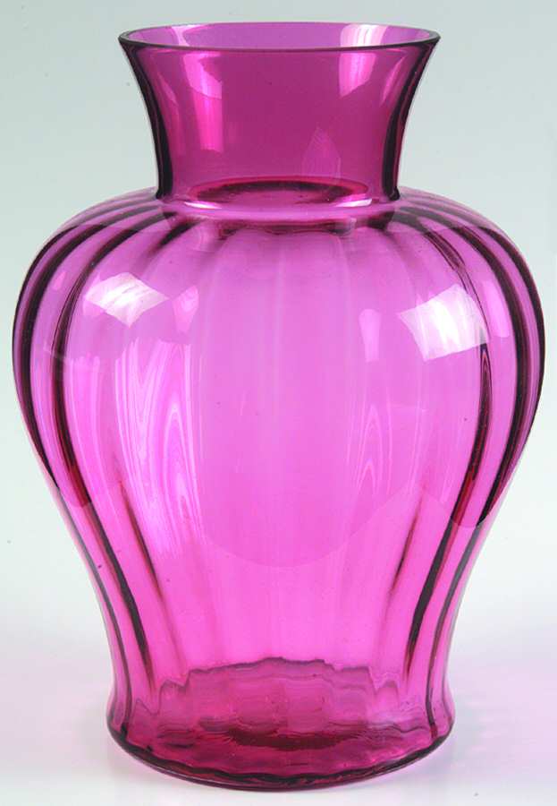 Cranberry 8" Palace Vase by Pilgrim Glass-1