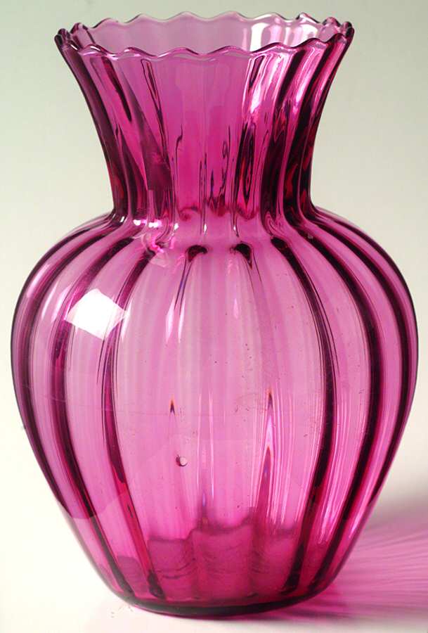 Cranberry 6" Flower Vase by Pilgrim Glass-1