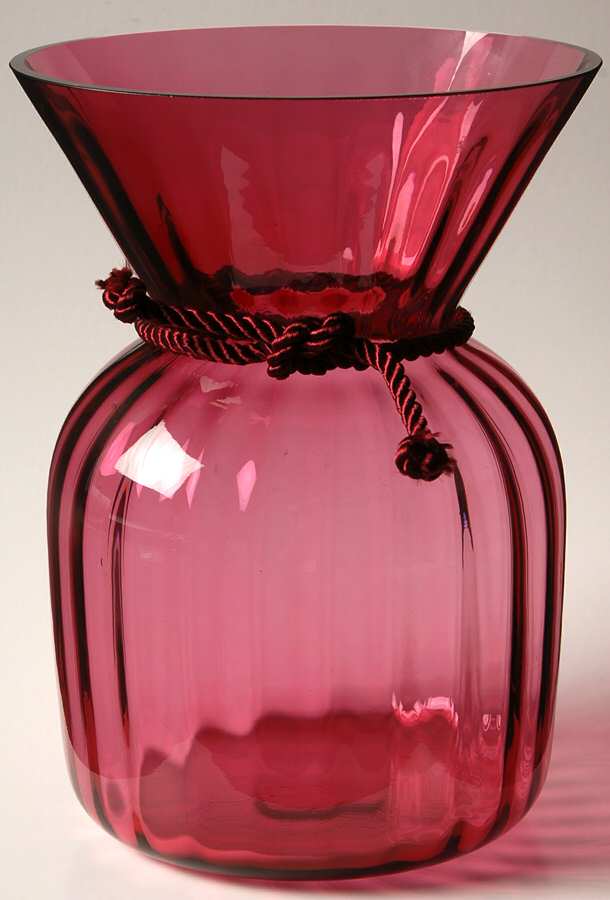 Cranberry 7" Sac Vase by Pilgrim Glass-1