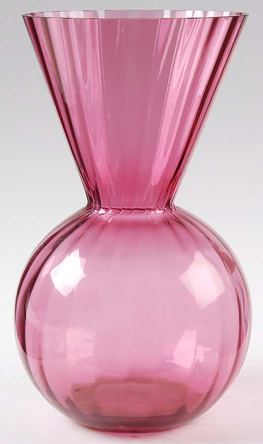 Cranberry 9" Flower Vase by Pilgrim Glass-1