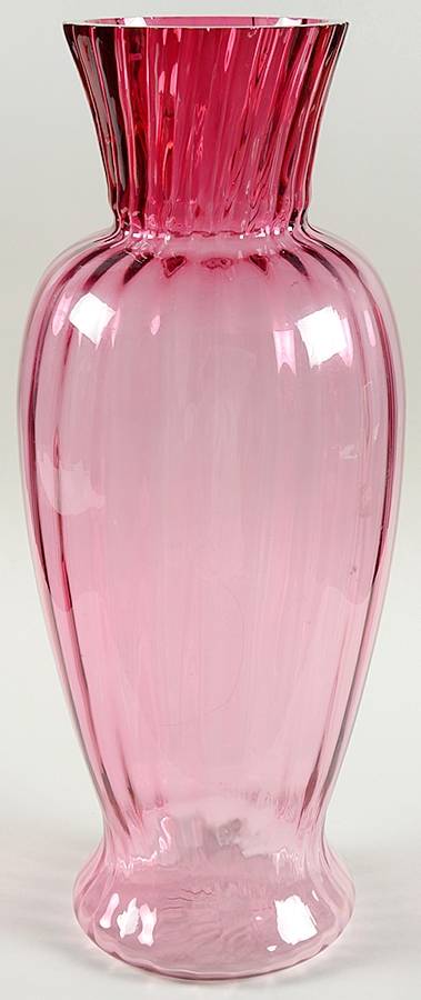 Cranberry 15" Flower Vase by Pilgrim Glass-1