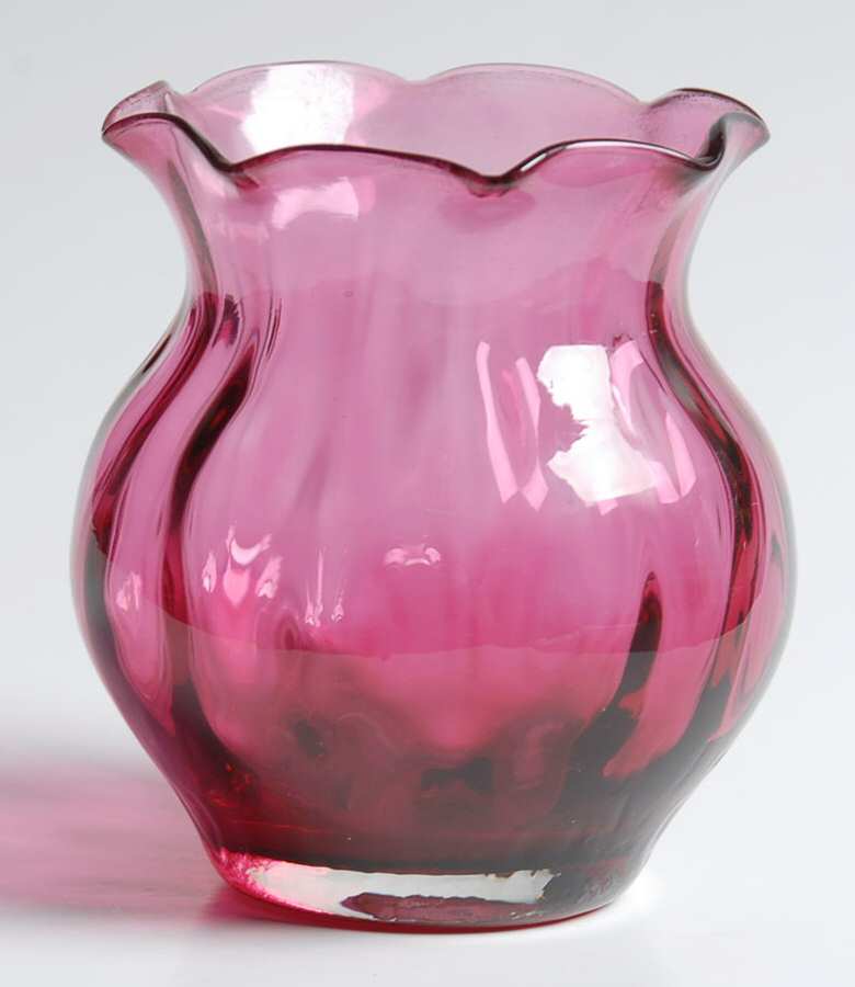 Cranberry 3" Flower Vase by Pilgrim Glass-1