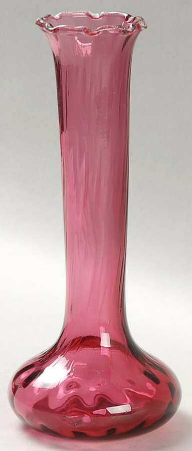 Cranberry 7" Bud Vase by Pilgrim Glass-1