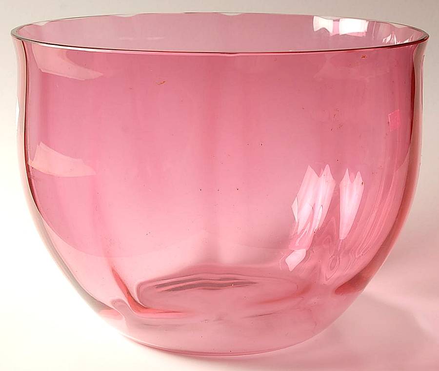 Cranberry Punch Bowl by Pilgrim Glass-1