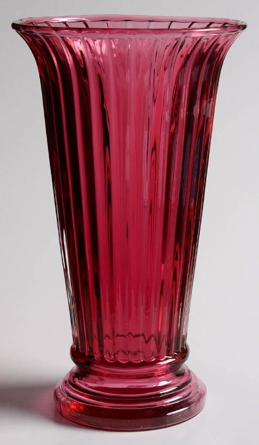 Cranberry 6" Flower Vase by Pilgrim Glass-1