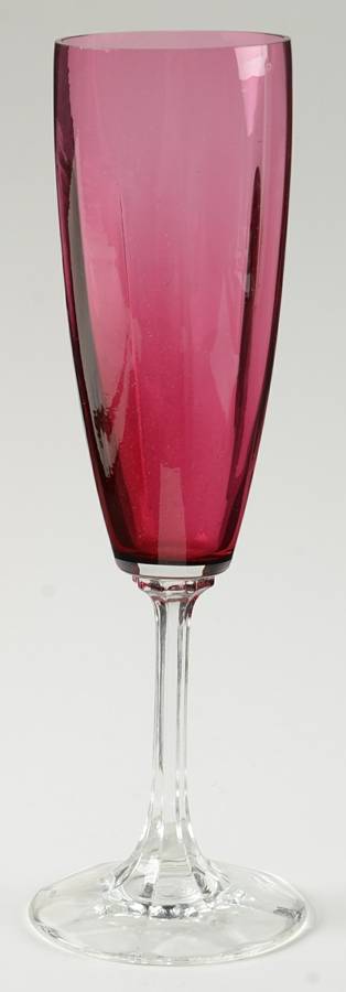 Cranberry Fluted Champagne by Pilgrim Glass-1