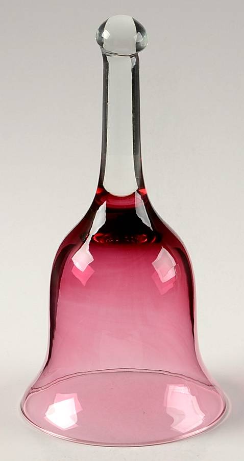 Cranberry 7" Bell by Pilgrim Glass-1
