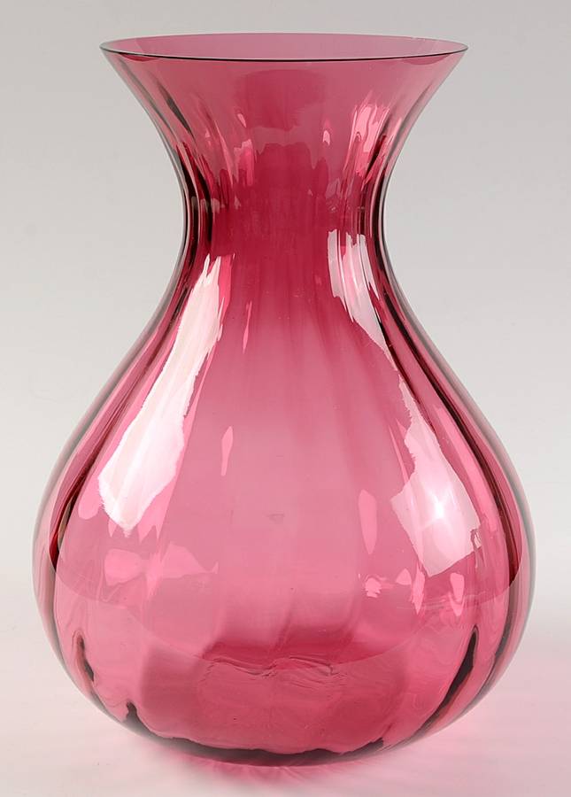 Cranberry 9" Flower Vase by Pilgrim Glass-1