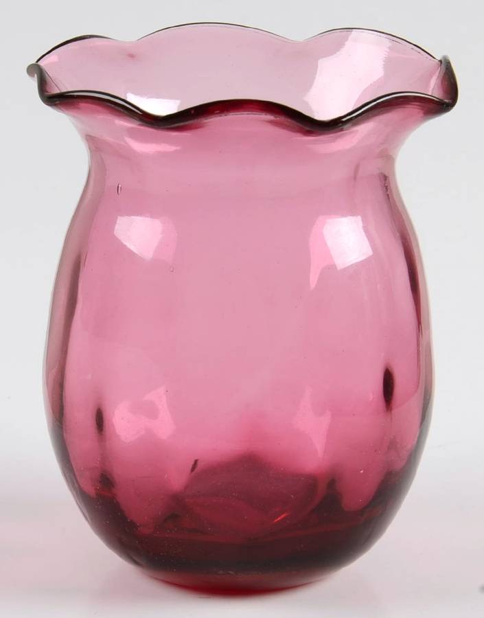 Cranberry 3" Bud Vase by Pilgrim Glass-1