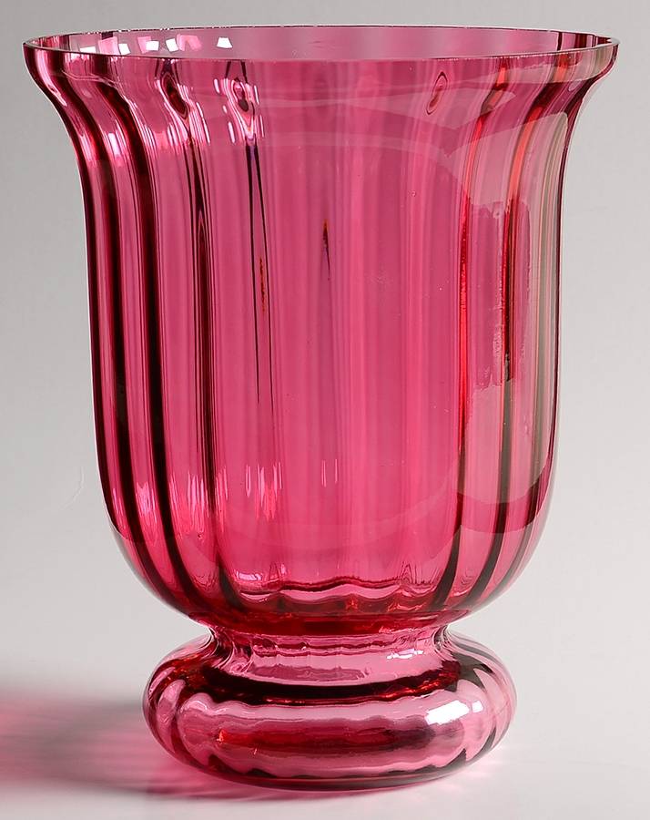 Cranberry 7" Flower Vase by Pilgrim Glass-1