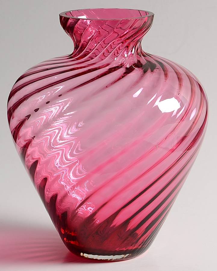 Cranberry 6" Flower Vase by Pilgrim Glass-1