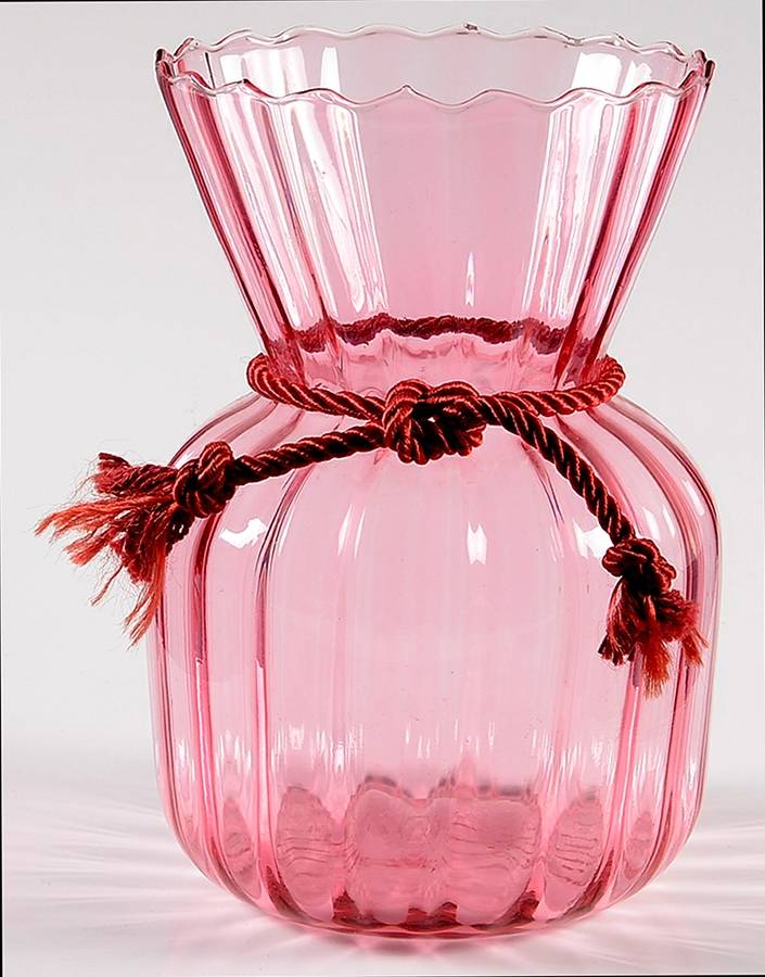 Cranberry 6" Sac Vase by Pilgrim Glass-1