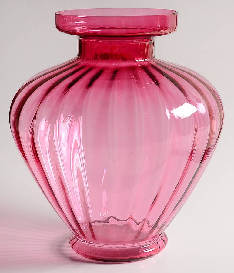 Cranberry 10" Flower Vase by Pilgrim Glass-1