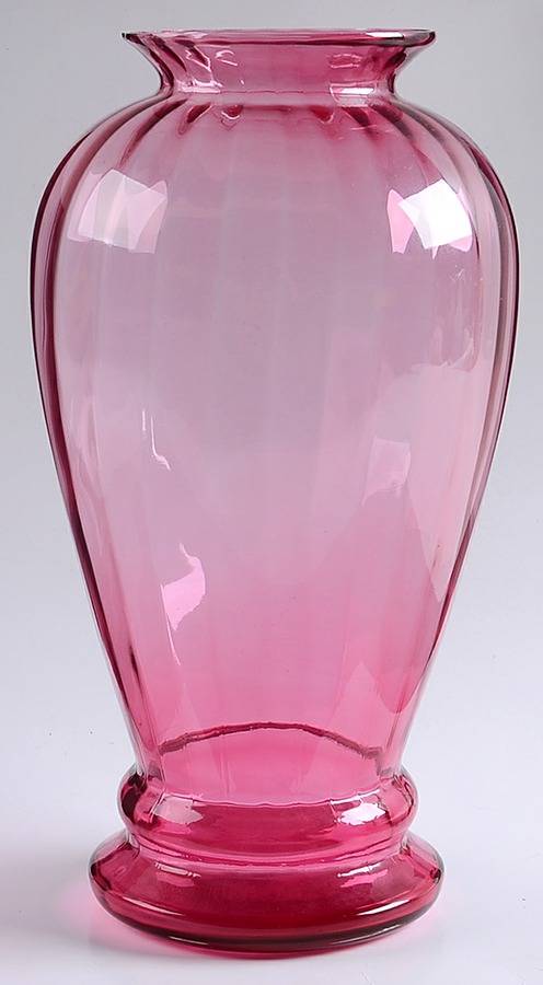 Cranberry 13" Flower Vase by Pilgrim Glass-1