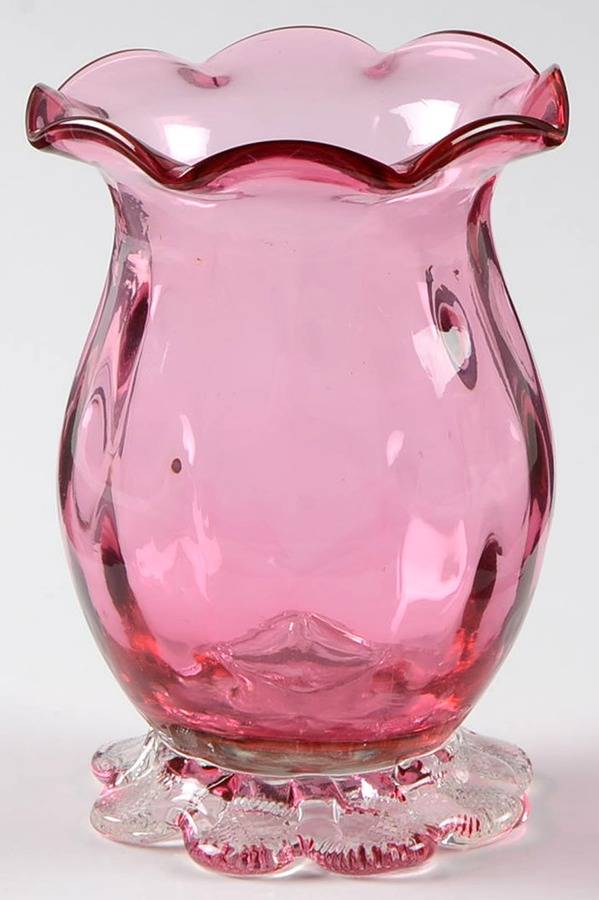 Cranberry 4" Bud Vase by Pilgrim Glass-1