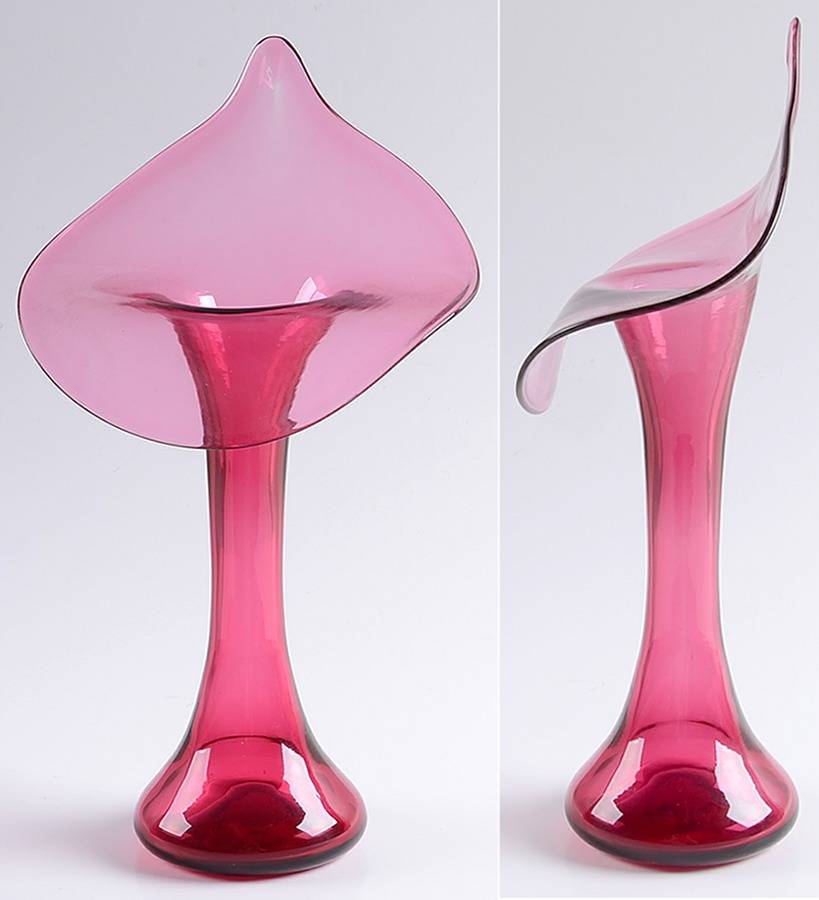 Cranberry Jack in the Pulpit Vase by Pilgrim Glass-1