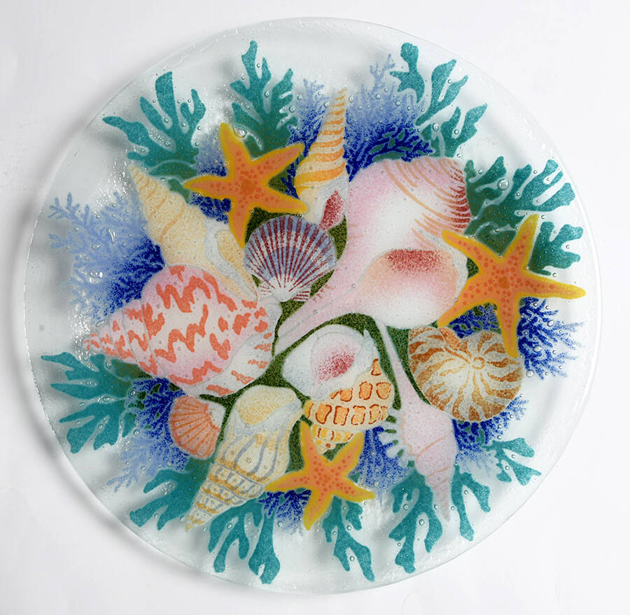 Seashells Dinner Plate by Peggy Karr-1