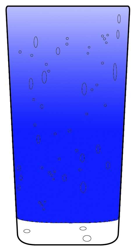 Bubble Glass Cobalt Highball Glass by Puccinelli-1