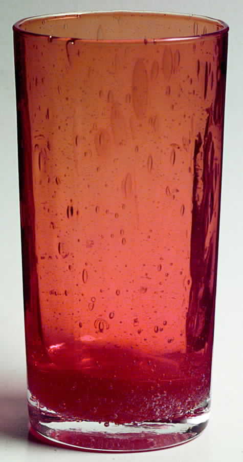 Bubble Glass Orange Highball Glass by Puccinelli-1