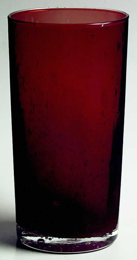 Bubble Glass Red Highball Glass by Puccinelli-1
