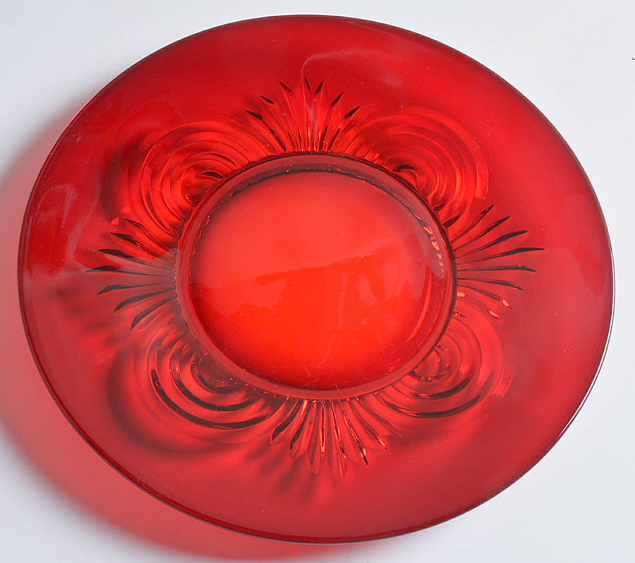 Largo Ruby Dinner Plate by Paden City-1