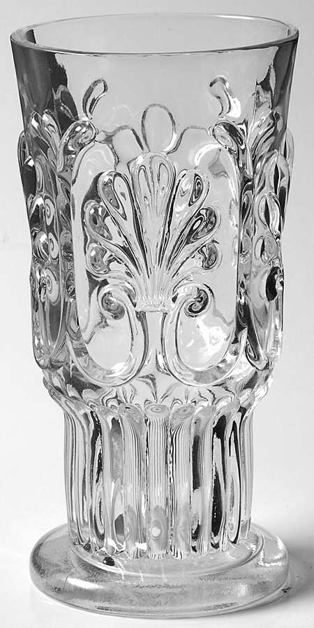 Adams-Clear Water Goblet by Pilgrim Glass-1